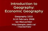 Introduction to Geography: Economic Geography