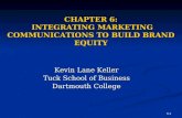 6.1 CHAPTER 6: INTEGRATING MARKETING COMMUNICATIONS TO BUILD BRAND EQUITY Kevin Lane Keller Tuck School of Business Dartmouth College