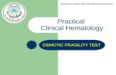OSMOTIC FRAGILITY TEST Methods to Detect Red Cell Membrane Disorders Practical Clinical Hematology