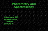 Photometry and Spectroscopy
