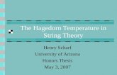 The Hagedorn Temperature in String Theory