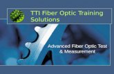 TTI Fiber Optic Training Solutions Advanced Fiber Optic Test & Measurement