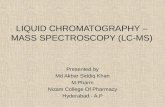 liquid chromatography - mass spectroscopy (LC-MS)
