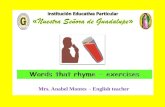 Words that rhyme   exercise ssem 15