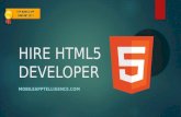 Hire html5 developer for html5 development and html5 game development