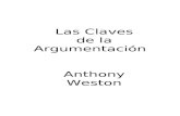 Importante: Weston Anthony - Las Claves de La Argumentacion (1)