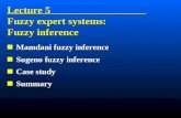 Lecture 5 Fuzzy expert systems: Fuzzy inference Mamdani fuzzy inference Mamdani fuzzy inference Sugeno fuzzy inference Sugeno fuzzy inference Case study
