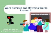 Word Families & Rhyming Words 3
