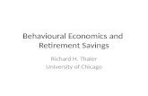 Behavioural  Economics and  Retirement Savings