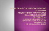 Developing Classroom Speaking Activities