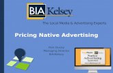 Pricing Native Advertising - BIA/Kelsey Presentation to LMA Native Advertising Summit