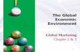 1 Global Marketing Chapter 2 & 3 The Global Economic Environment