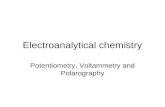 Electroanalytical chemistry Potentiometry, Voltammetry and Polarography