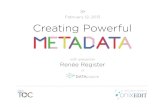 What is metadata? Book metadata in product information files Book metadata in digital content files Book metadata carriers Who creates and uses metadata?