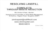Resolving Landfill Conflicts-Solid Waste Management principles