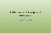 Unit 27 reflexive and reciprocal pronouns