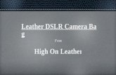 Leather dslr camera bag - High On Leather