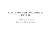Calendrier  Aubade