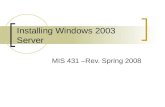 Installing Windows Server