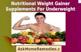 Nutritional weight gainer supplements for underweight people