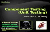 Component Testing  ( Unit  Testing )
