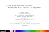 STAR Forward GEM Tracker                    Readout/DAQ/Controls  Subsystem