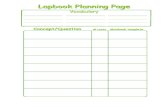 Lapbook Planning Page