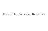 Research â€“ Audience Research