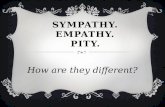 Sympathy. Empathy. Pity
