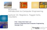 Lec15 Intro to Computer Engineering by Hsien-Hsin Sean Lee Georgia Tech -- Registers, Flip-Flops, Toggle Cells, Counters