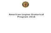 American Legion Oratorical Program 2016. Commission Members Chair Willie Rogers 334-467-5039 Member George