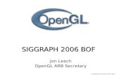 SIGGRAPH 2006 BOF