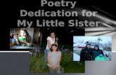 Poetry Dedication for My Little Sister