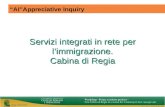1 Servizi integrati in rete per lâ€™immigrazione. Cabina di Regia â€œAIâ€‌Appreciative Inquiry