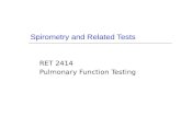 Spirometry and Related Tests RET 2414 Pulmonary Function Testing