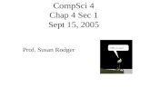 CompSci 4 Chap 4 Sec 1 Sept 15, 2005 Prof. Susan Rodger