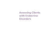 Assessing Clients with Endocrine Disorders. Endocrine Glands Pituitary Gland Thyroid Gland Parathyroid Glands Adrenal Glands Pancreatic Glands Reproductive