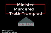 Minister Murdered, Truth Trampled [David Halbrook Revised Ron Halbrook] Acts 28:22