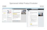 2009 2015 1 Sponsored InMail Product Evolution. Real-time delivery: Sponsored InMail messages are delivered only when members are on LinkedIn Design optimized