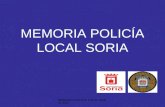 MEMORIA POLICA LOCAL SORIA 2012 MEMORIA POLICA LOCAL SORIA