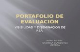 Portafolio de evaluaci³n: Visibilidad y diseminaci³n de REA