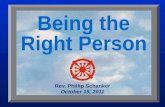 Being the Right Person