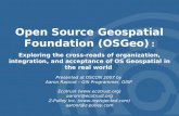 Open Source Geospatial Foundation (OSGeo) :