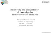 Improving the competency of investigative interviewers of children