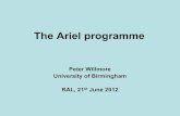 The Ariel 1 programme - RAL Space · PDF file 1964—Ariel 2 launch 1967—Ariel 3 launch (first Ariel spacecraft built in UK) 1971—Ariel 4 launch (first with attitude control) 1974—Ariel