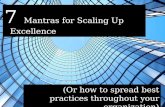 7 Mantras for Scaling Up Excellence