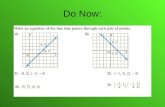 5.5 Linear Equations Point Slope Form
