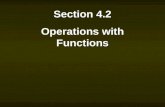 Section 4.2 Operations with Functions Section 4.2 Operations with Functions