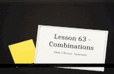 Lesson 63 - Combinations Math 2 Honors - Santowski