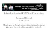 Introduction to UNIX Text Processing Harendra Guturu 11 Oct 2013
